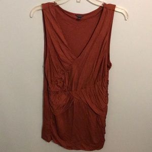 Ann Taylor Rust Colored Wide Strap Tank! Size Large